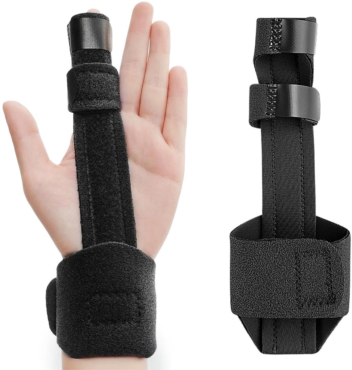 Verstelbare vinger spalk met aluminium plaat voor triggerfinger, artritis en fracturen, ideaal voor herstel en ondersteuning