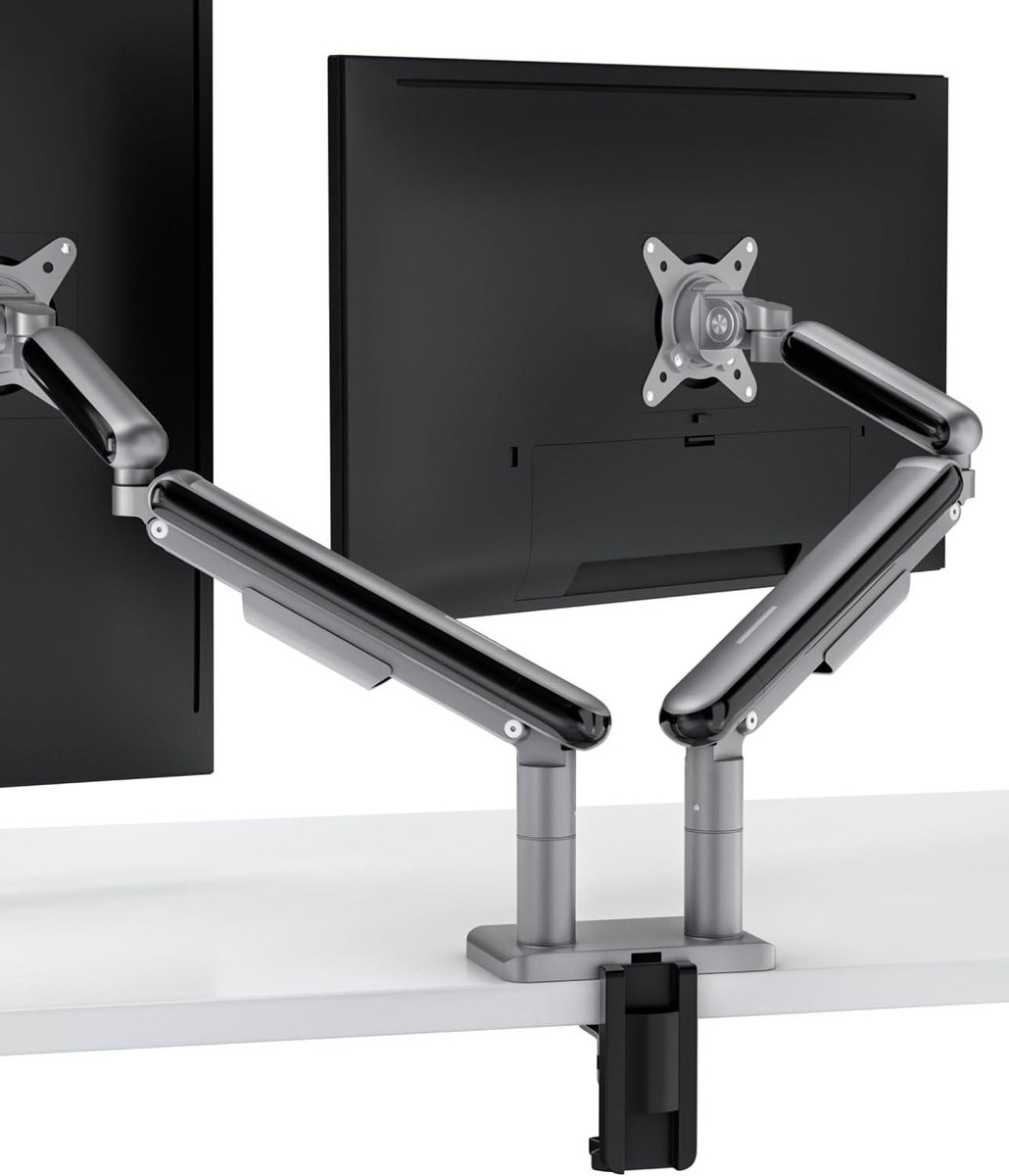 Dubbele Monitor Beugel - Bureau Arm - Ergonomisch Werken - Hoogte Verstelbaar - Tot 34 inch - Zwart