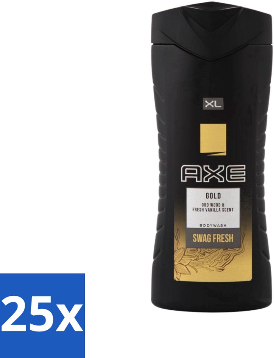 Axe XL - Douchegel - Gold - Oud Wood & Fresh Vanilla - Swag Fresh - 400 ml - Bulkverpakking - 25 stuks