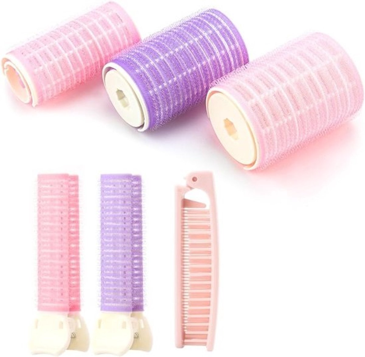 Haarwikkelset 37 stuks - Set krulspelden - Haar stylen - Zonder hitte - 18 krulspelden - Blauw