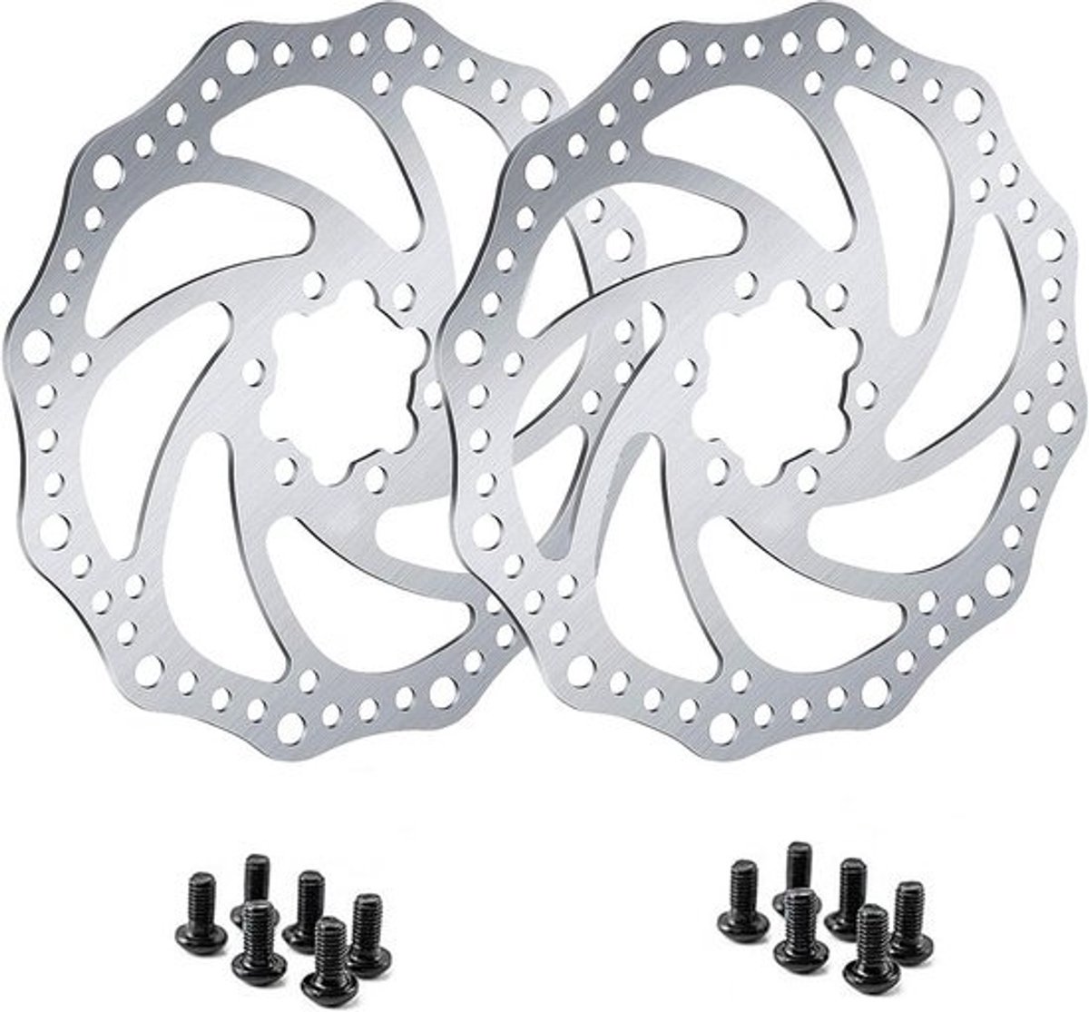 Bicycle Brake Disc 160mm/180mm - Stainless Steel Brake Discs with Screws