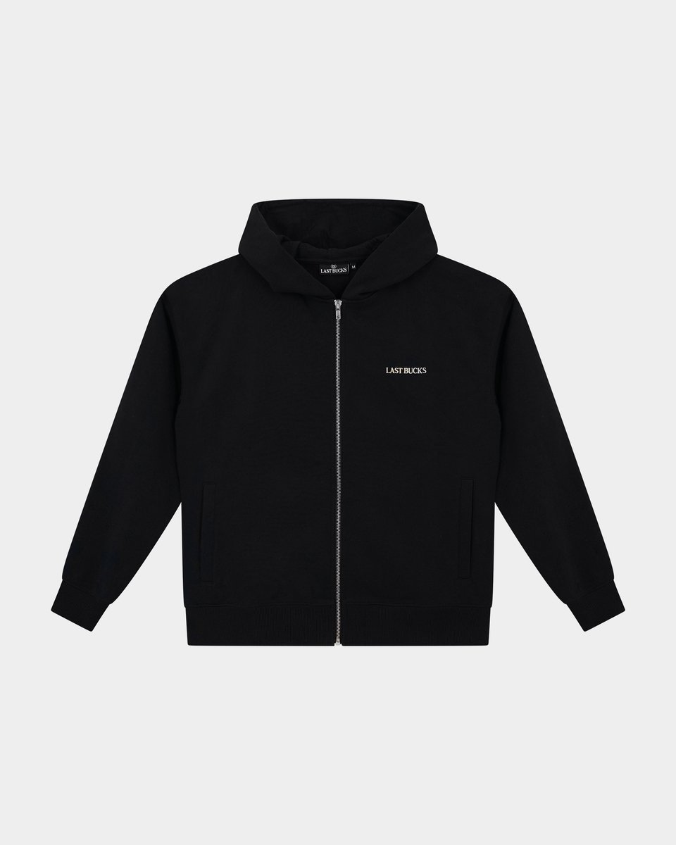 Last Bucks - Capital Zip Hoodie - Heren Vest - Zwart - Maat XL - Oversized