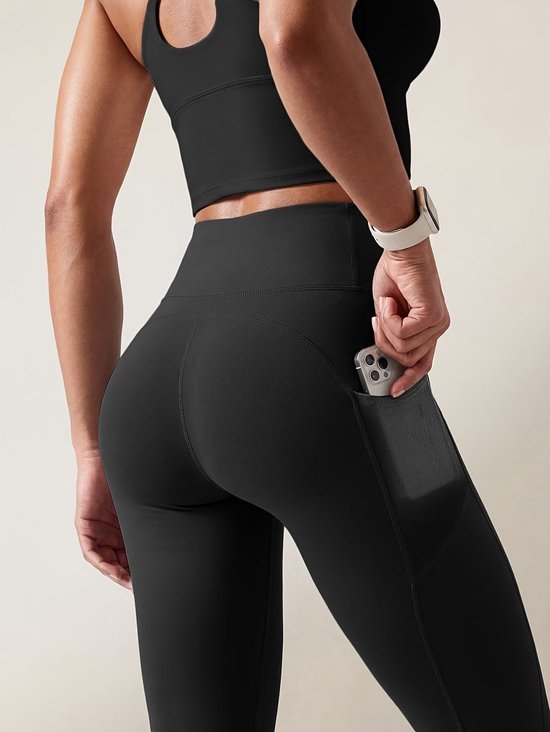 Currero Pilates Pak Dames - Yoga - Buttshaper - Gym - Fitness - Butt Lift - Bil Vergrotend - Heup Liftend - Yogakleding - Zwart + Zwart XS — afbeelding 5
