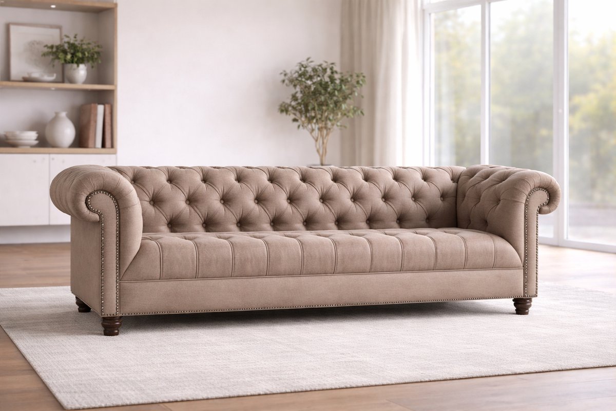 Valentino Grande – Koningstijl – Luxe Grote Bank – Royale Design Bank – Ruime Loungebank voor Woonkamer