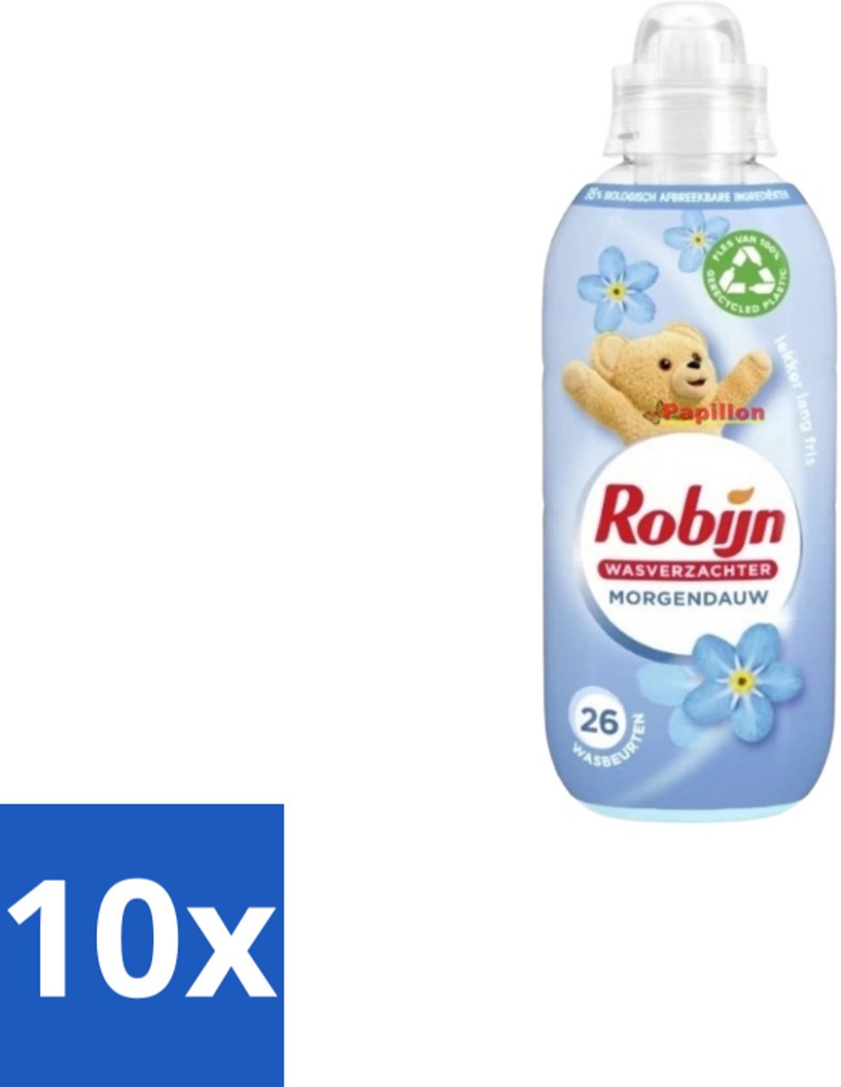 10 x Robijn – Wasverzachter – Morgendauw – 650 ml - Wasverzachter - Wasgeur - Zachtheid - Kledingverzachter - Frisheid