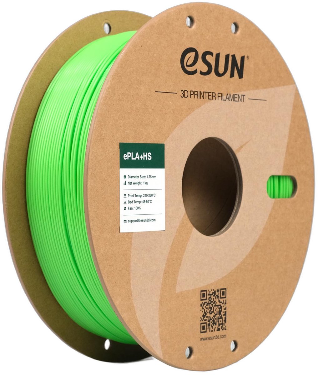 eSUN PLA+ Filament 1.75mm, PLA+HS Hoge Snelheid Filament 1kg Zachtgroen - ShopVlot