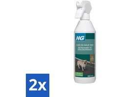 2 x HG - Vlek & Geur Weg Spray - Hond - Oxi Action Power - Hardnekkige Werking - 500 ml - Honden Vlekken - Hondengeur - Vlekkenverwijderaar - Geur Neutralisator - Tapijt Schoonmaken