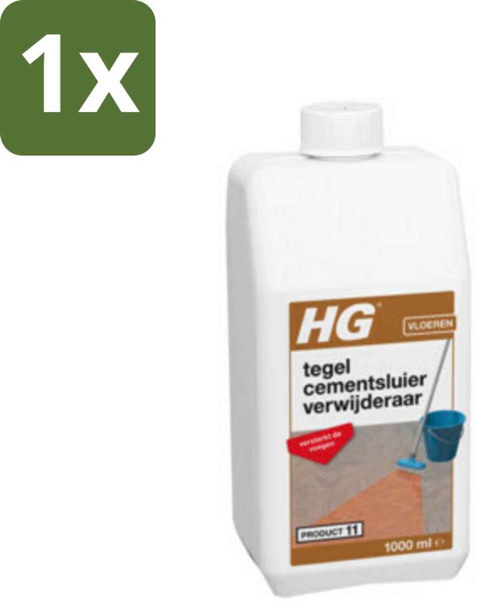 1 x HG Cementsluier Verwijderaar Extra 1 liter - Cement Verwijderen Tegels - Cement Verwijderen Plavuizen - Cement Verwijderen Natuursteen - Voegen Versterken - Cement Resten Verwijderen