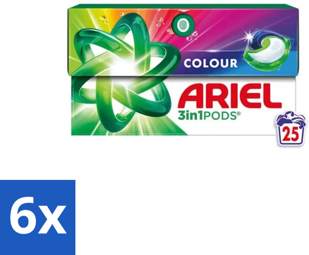 Ariel – Pods 3in1 – Color – 500 g – 25 wasbeurten - Voordeelverpakking - 6 stuks