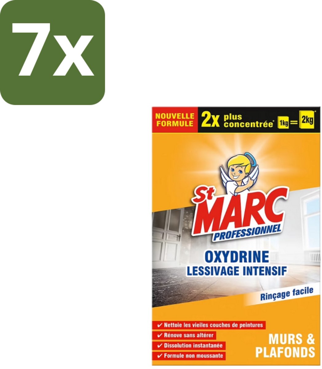 St. Marc – Multireiniger Poeder – Professioneel Oxydrine – 1 kg - Bulkverpakking - 7 stuks