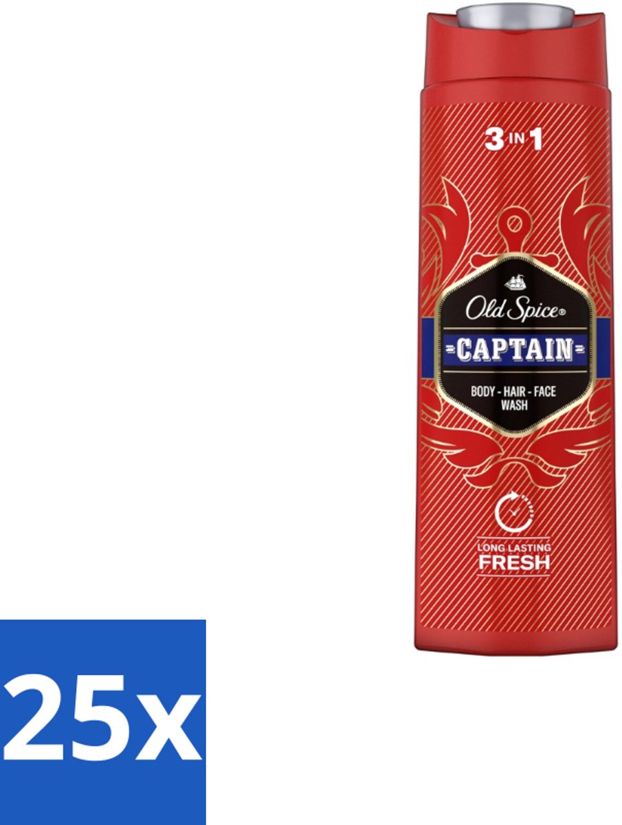 Old Spice – Douchegel – Captain – 400 ml - Bulkverpakking - 25 stuks