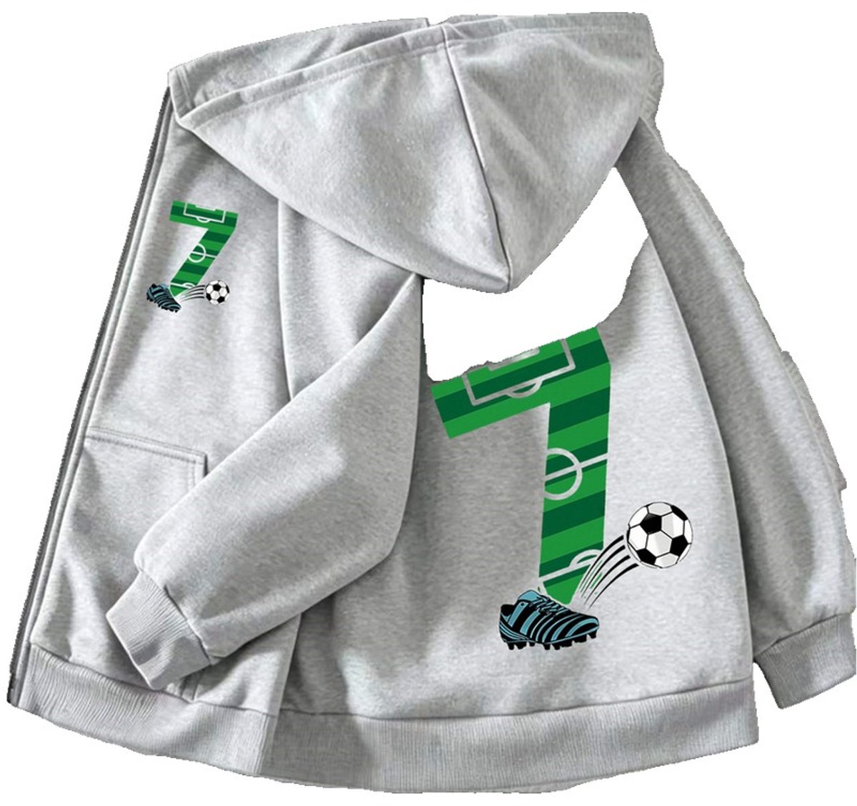 Currero Vest Jongens Met Rits Sweater Jongen Cardigan Gebreid Sweaters Hoodie Warme Trui Lange Mouw Lichtgrijs 7-8 Jaar