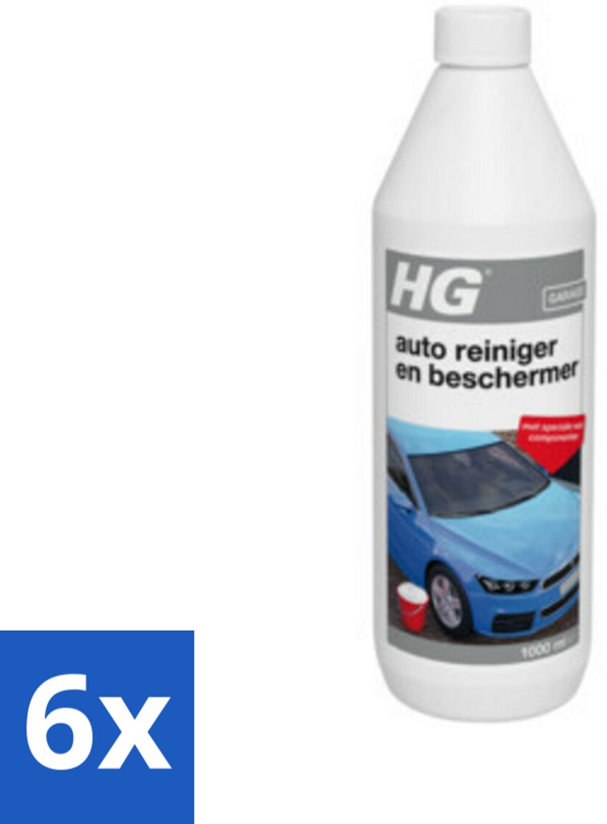 6 x HG Autoreiniger en Beschermer 950 ml - Autoreiniger - Autowas - Autobescherming - Wax - Glans