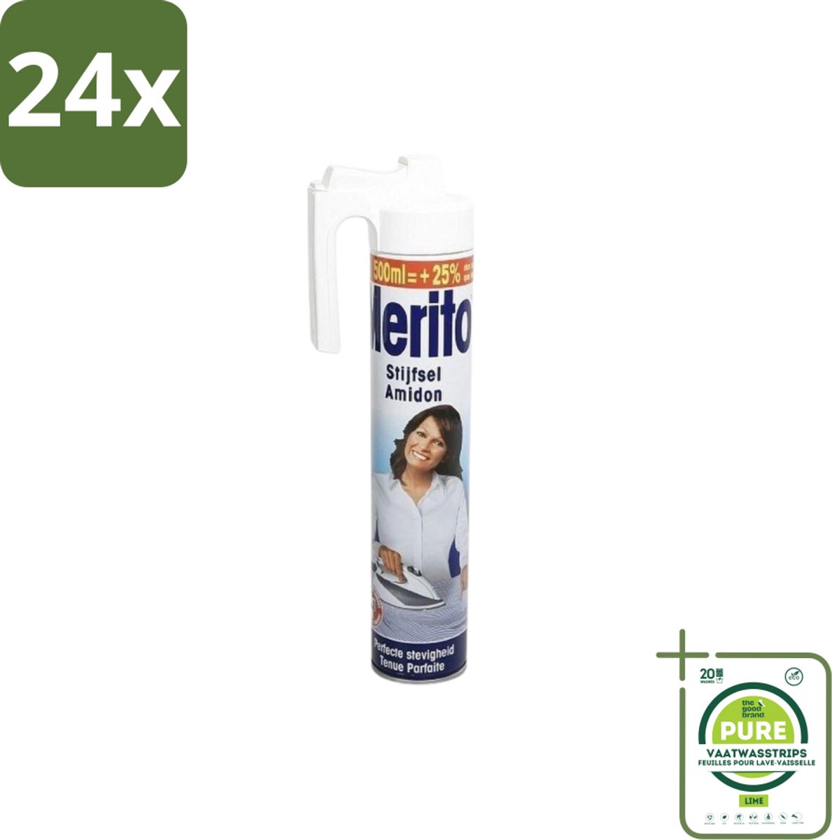 Merito - Stijfsel - 500 ml - Voordeelverpakking - 24 stuks - Stijfsel - Kledingverzorging