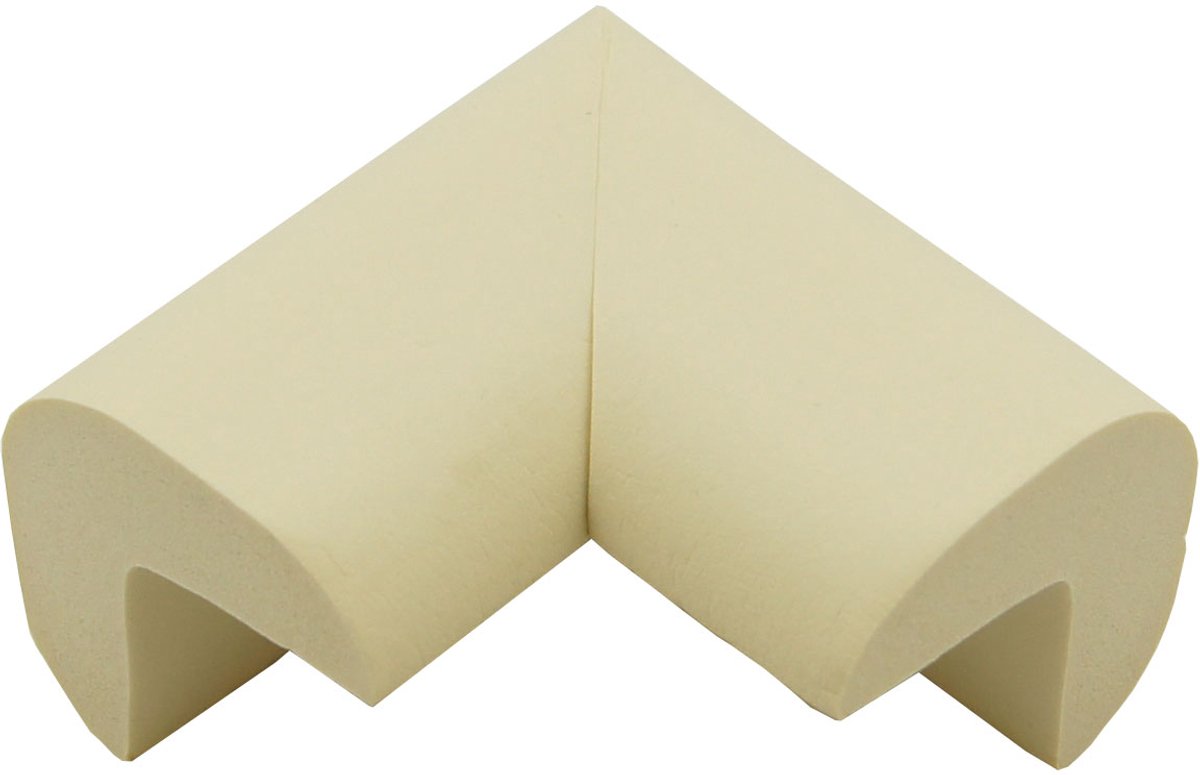 Zachte Schuimhoekbeschermers - Veiligheid voor Kinderen, Beige
