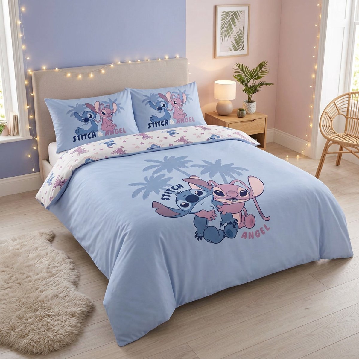 Disney Stitch en Angel Dekbedovertrek 220x240 cm + 2 kussenslopen 65x65cm