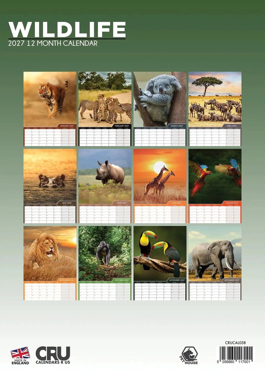 Wildlife A3 Kalender 2027