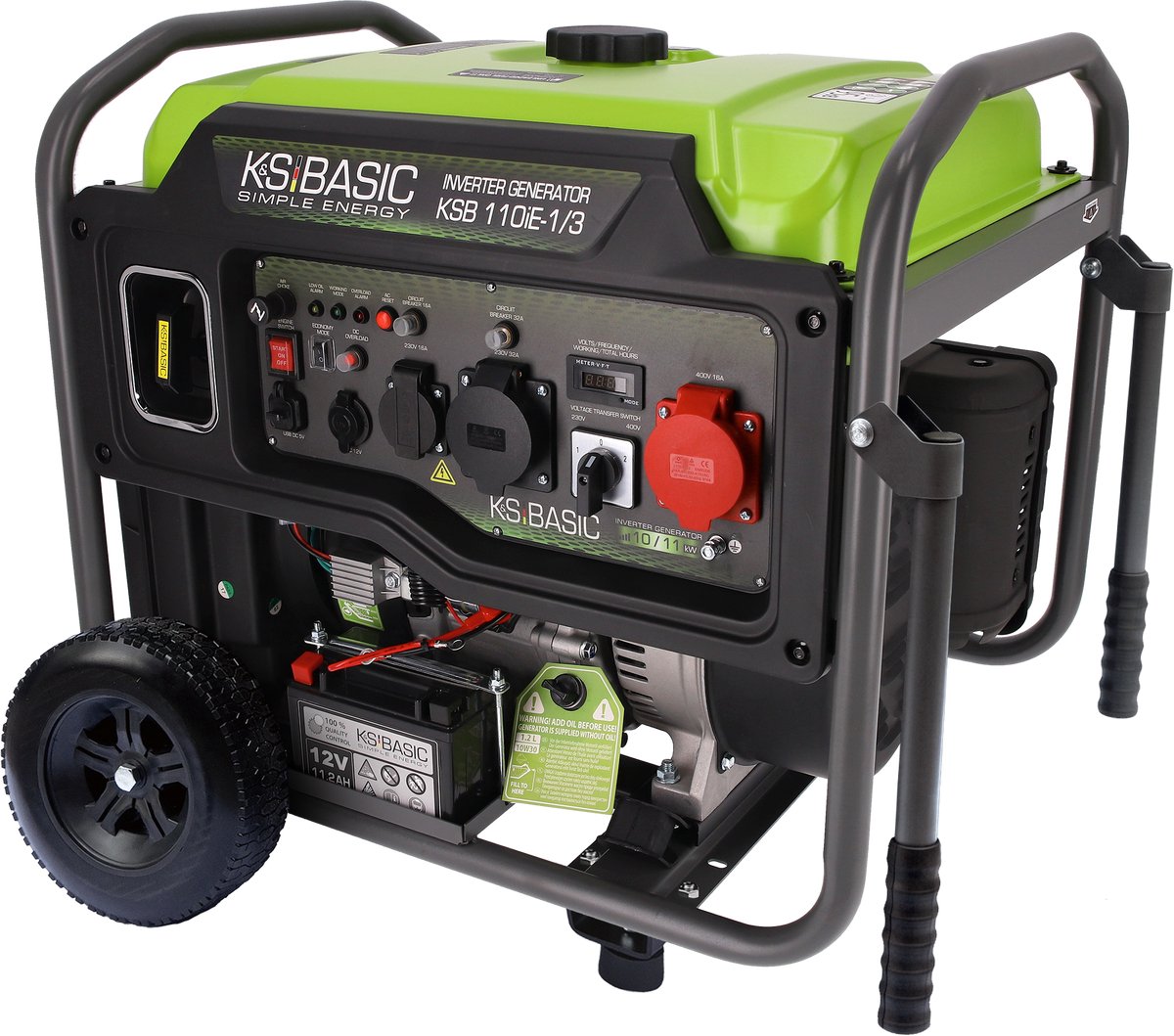 Invertergenerator K&S Basic KSB 110iE-1/3 - 11 kW - 230V/400V - VTS-systeem
