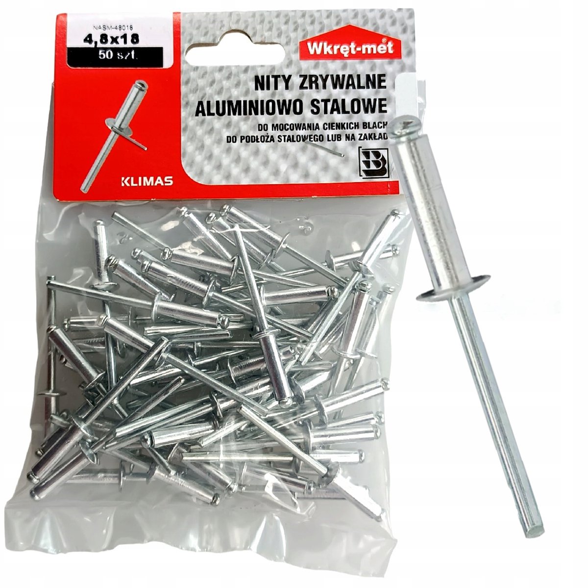 Blindklinknagels Staal-Aluminium 4,8x18 mm - 50 stuks