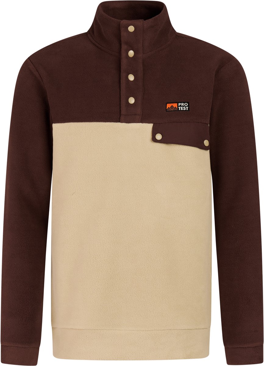 Protest PRTWigland - Shirt Heren - Fleece - Outdoor - 1/4 drukknopen
