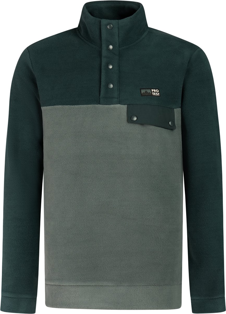 Protest PRTWigland - Shirt Heren - Fleece - Outdoor - 1/4 drukknopen