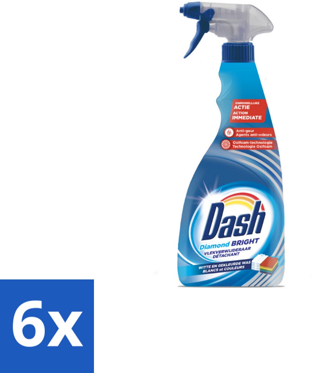6 x Dash - Vlekverwijderaar - Vloeibaar - Krachtige Reiniging - 750 ml - Vlekkenverwijderaar - Vlekkenreiniger - Wasmiddel - Oxyfoam - Vlekken