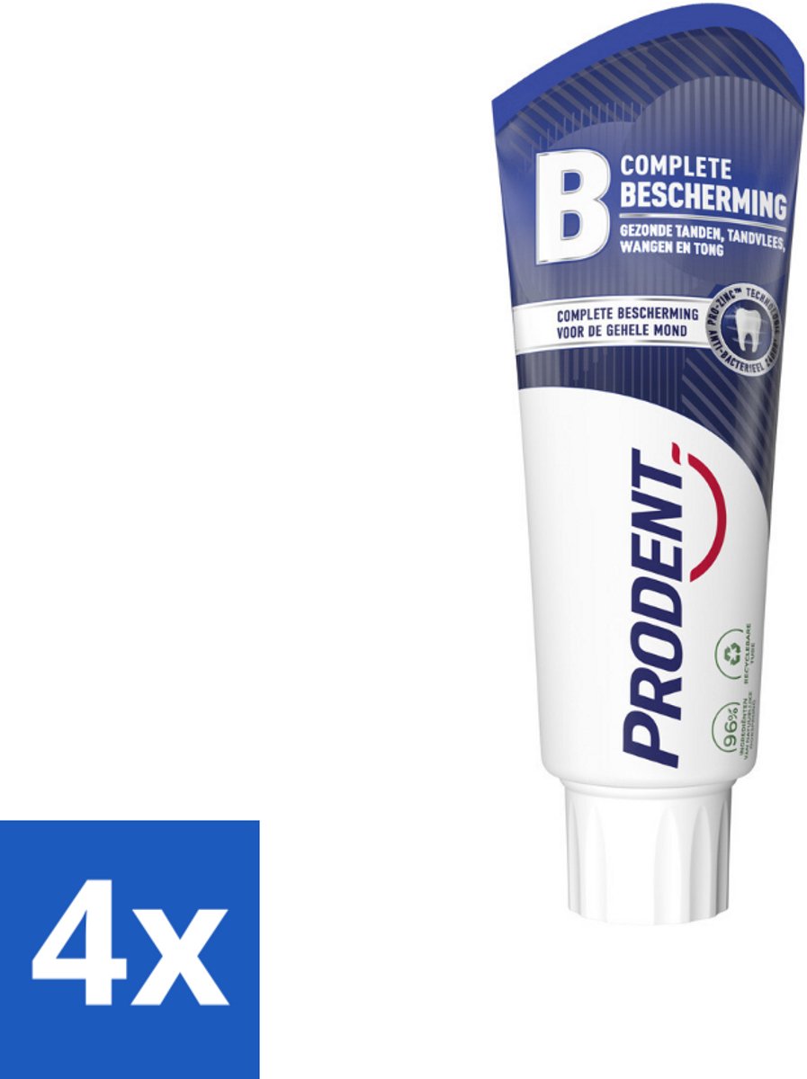 Prodent – Tandpasta – Complete Bescherming – Pro-Zinc Technologie – 75 ml - Voordeelverpakking - 4 stuks