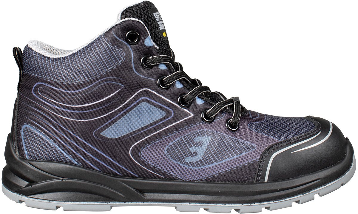 Safety Jogger Cador S1P HOGE Veiligheidsschoen SlipvastSRC-ESD Grijs - Maat 35