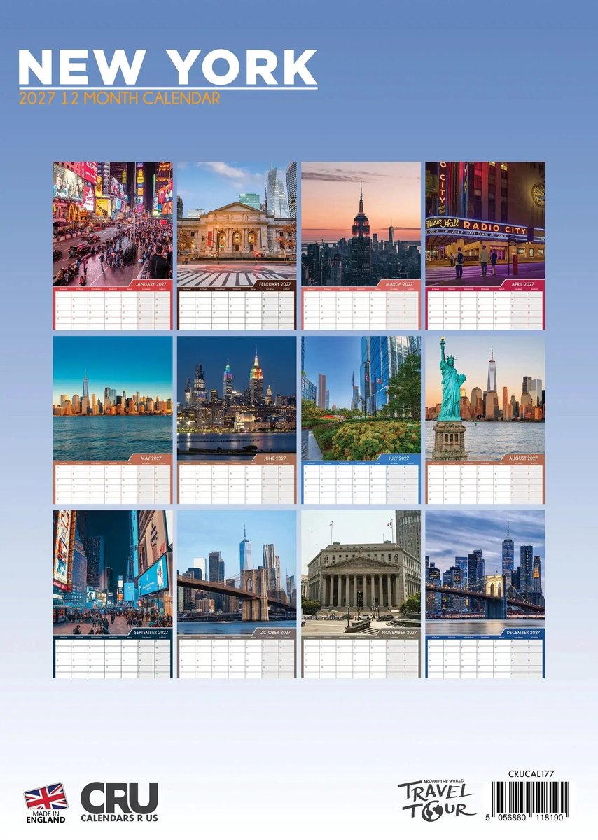 New York A3 Kalender 2027