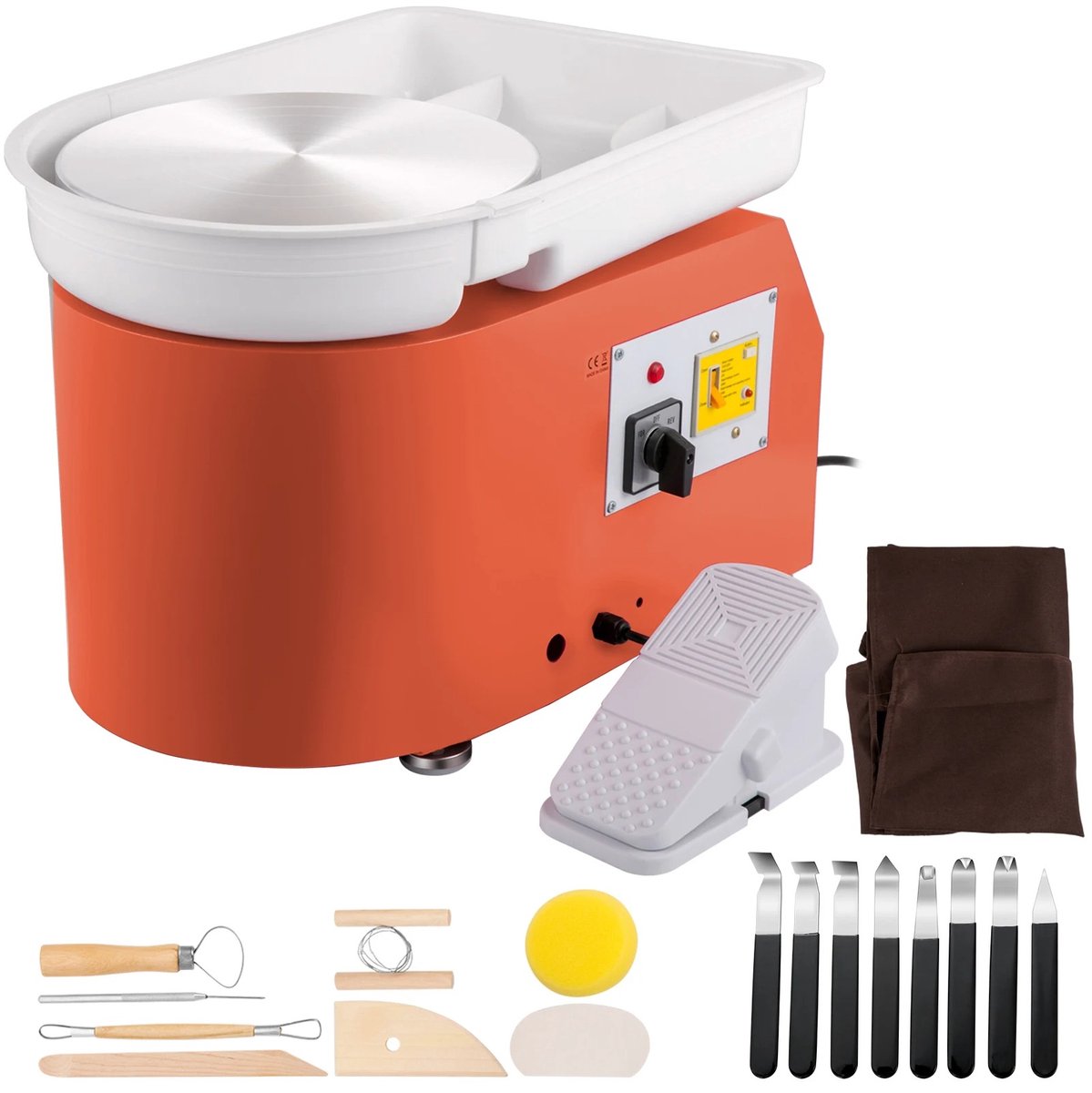 Brandistry - Pottenbakkersschijf - Electrische Aardewerkwiel - Draaischijf Pottenbakker - Pottenbakken - Draaischijf - Oranje