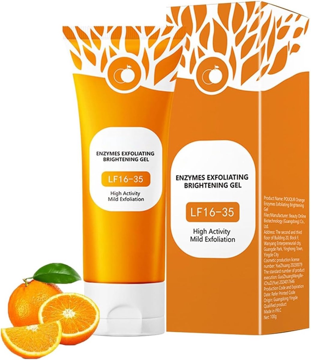 Exfoliërende Peeling Gel met Sinaasappel Enzymen voor Diepe Reiniging en Verheldering van de Gevoelige Huid (100g)