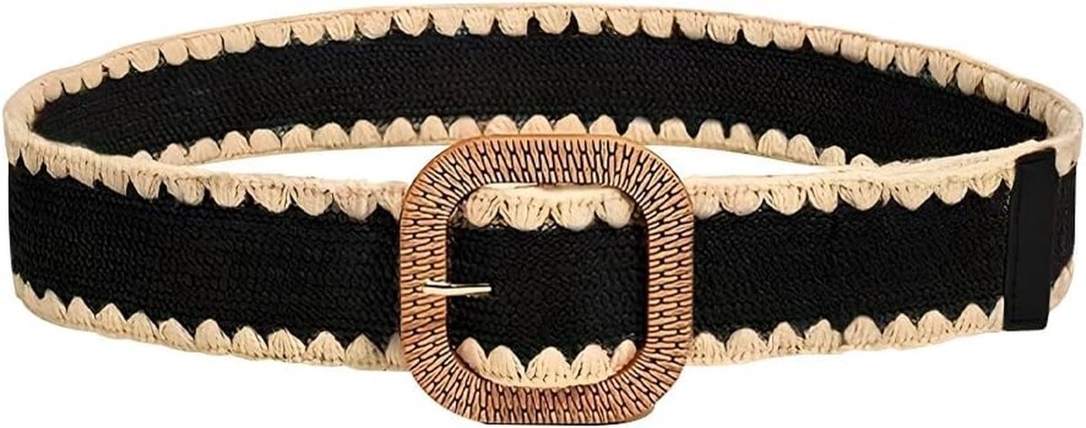 Elzusha - Elegante Gevlochten Riem - Zwart - Voor Dressed, Shirts en Broeken