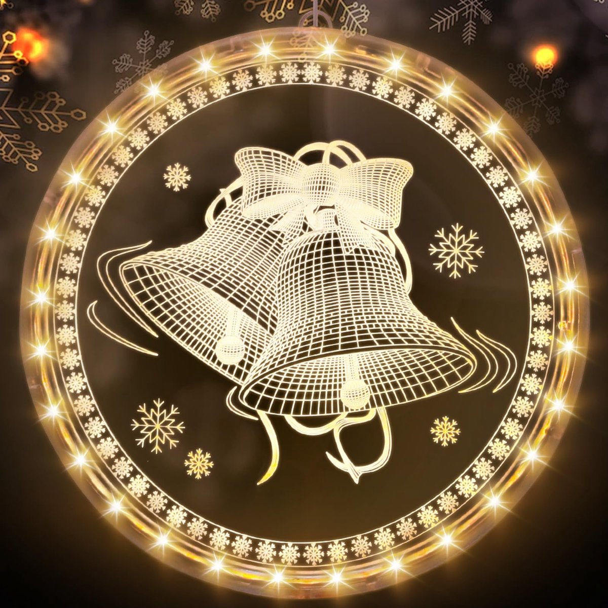 Elzusha - Decoratieve Kerstverlichting voor Ramen 24 cm