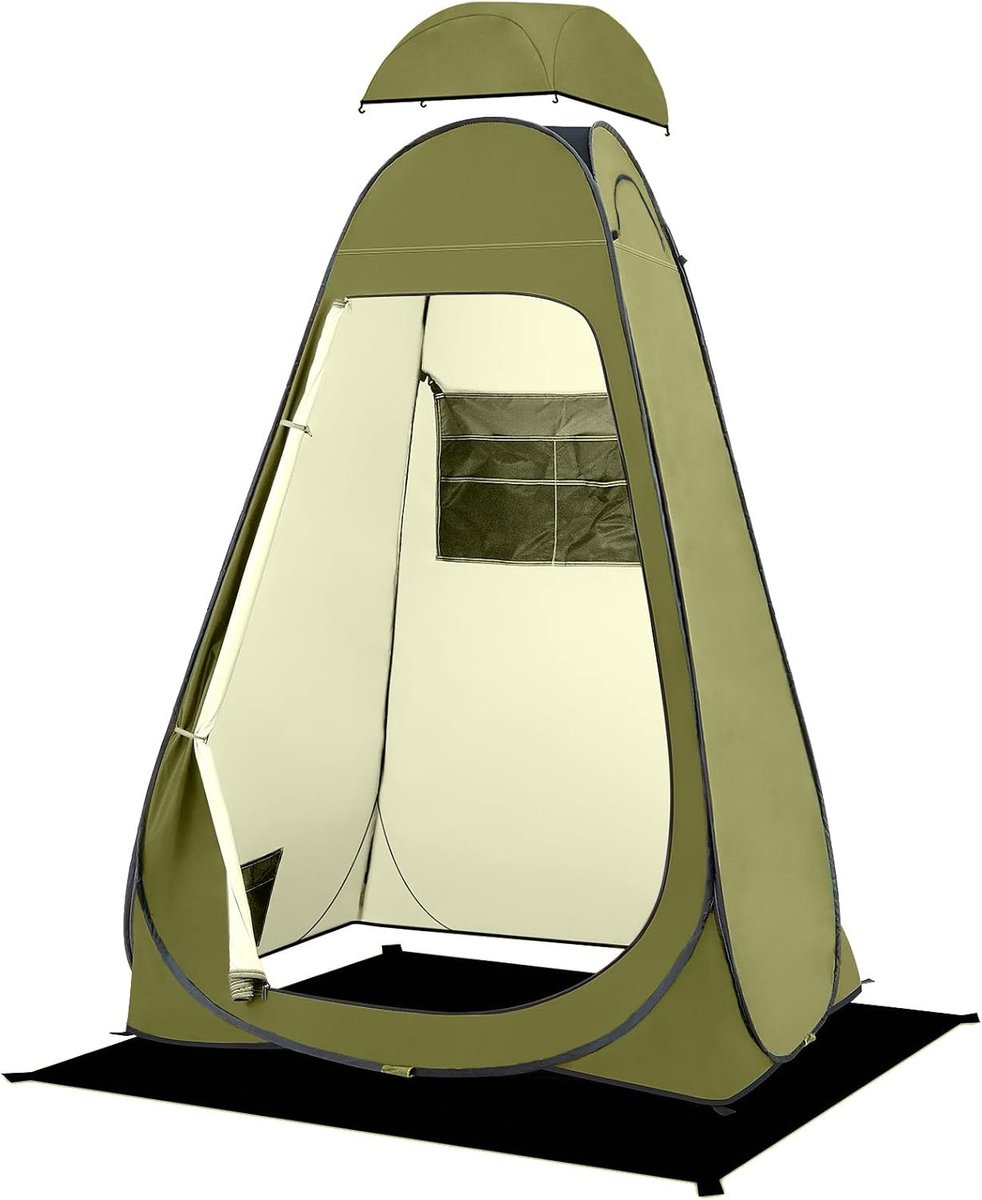 Pop Up Toilet Tent voor Privacy, Douche en Verandering, Ideaal voor Kamperen, Strand en Outdoor Activiteiten, UPF 50+ en Waterdicht, 120 x 120 x 190 cm