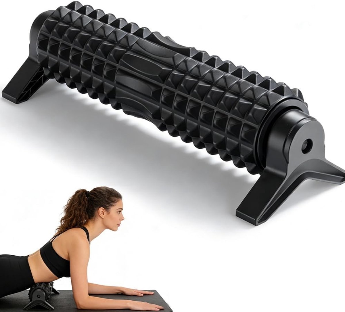 Fasciarol met 3D-textuurmassage en standaard schuimroller voor diepe spierontspanning en herstel