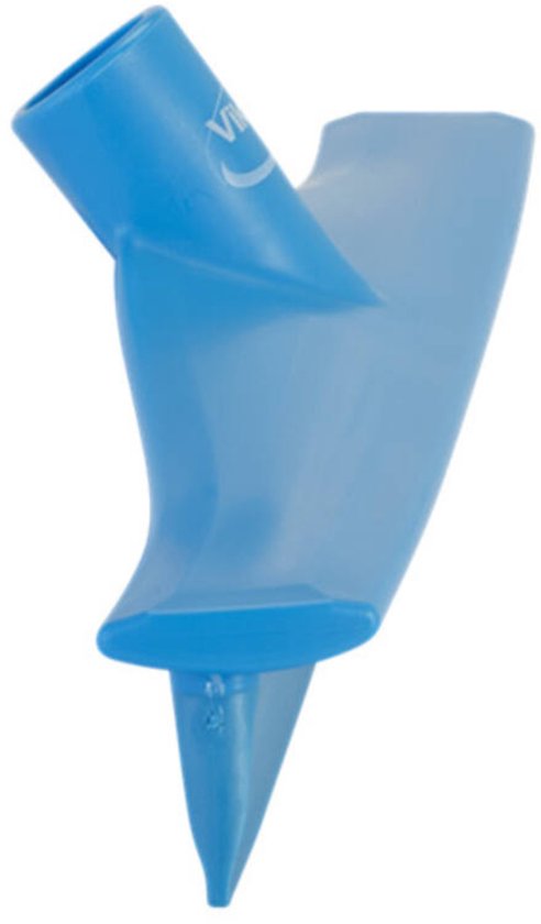 Blauw Vikan opzetstuk voor vloertrekker, met een Y-vormige aansluiting.