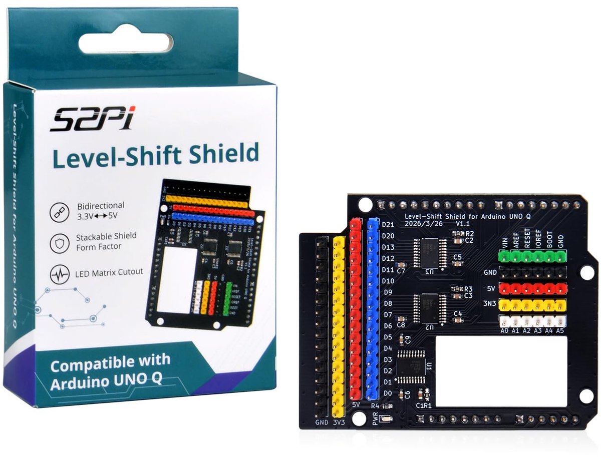 Elzusha - Level-Shift Shield Uitbreidingsbord voor Arduino UNO Q