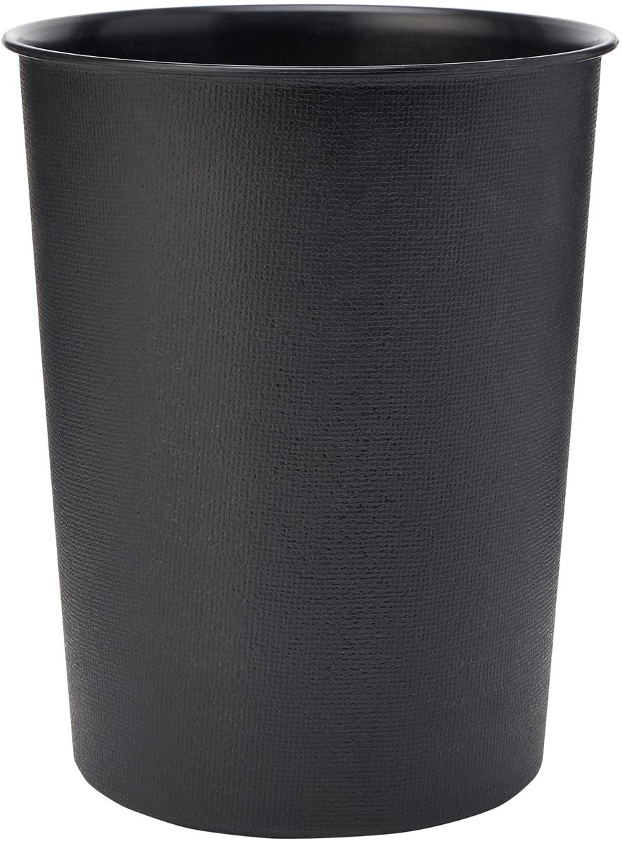 JVL Quality Vibrance Lichtgewicht plastic prullenbak voor oud papier - zwart van - ShopVlot