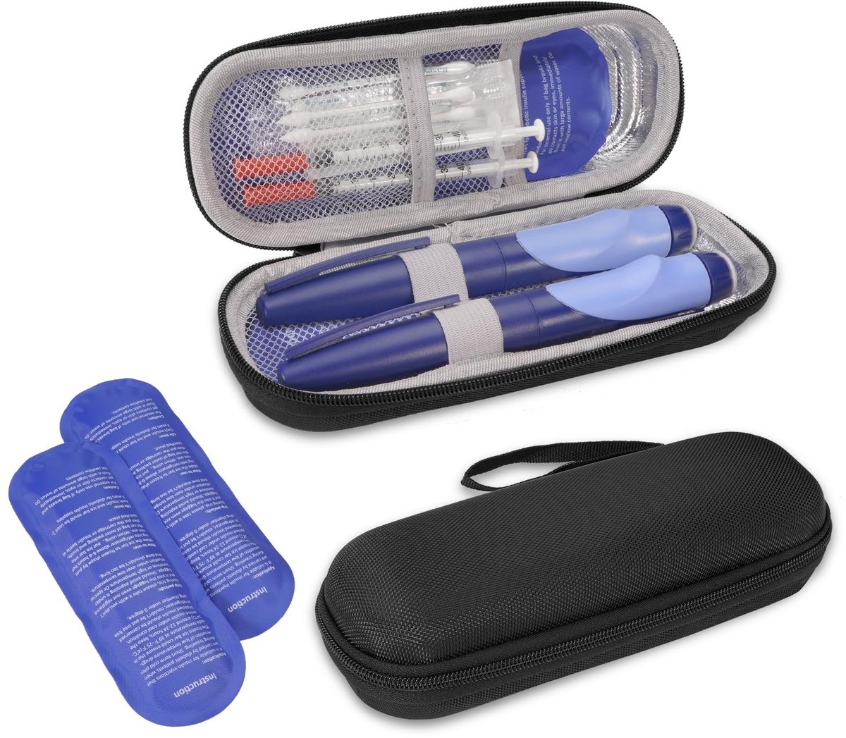 Solidchoice - Koeltas voor Medicijnen met 2 IJs Packs en Harde Schaal