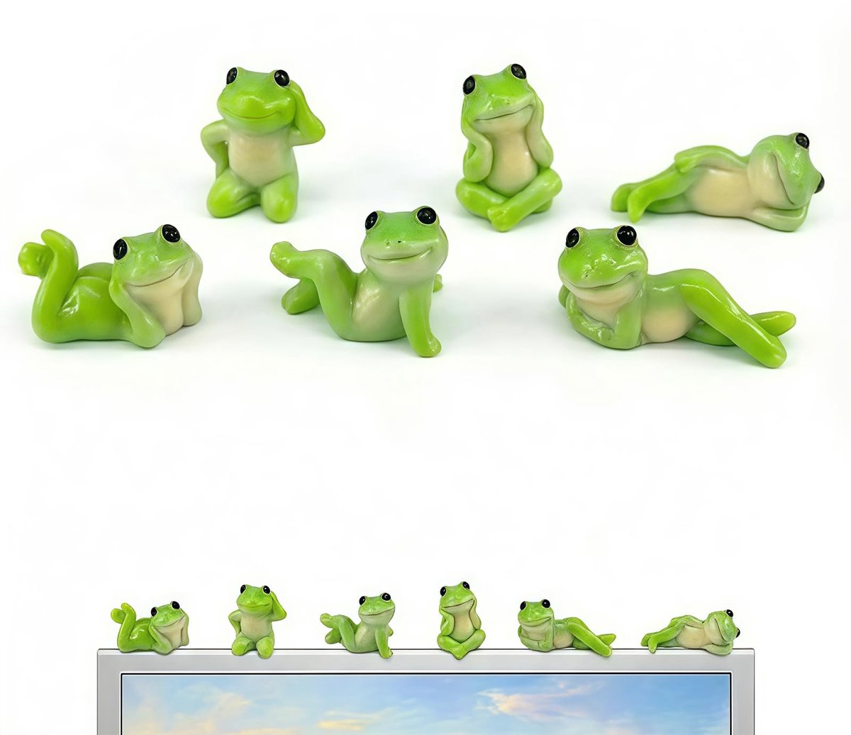 Solidchoice - Set van 6 Mini Dierenfiguren voor Bureau Decoratie