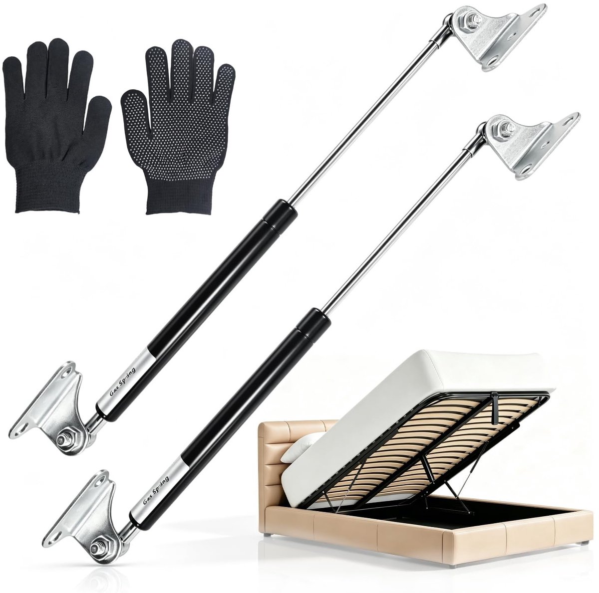 Solidchoice - Gasveren voor Zware Deuren en Kisten, 380 mm