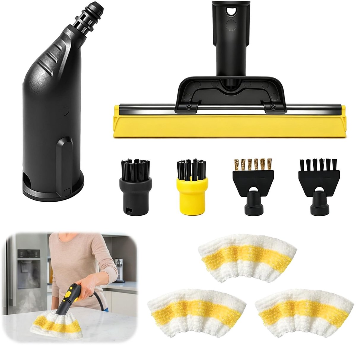 Solidchoice - 9-delige Stoomreiniger Accessoireset