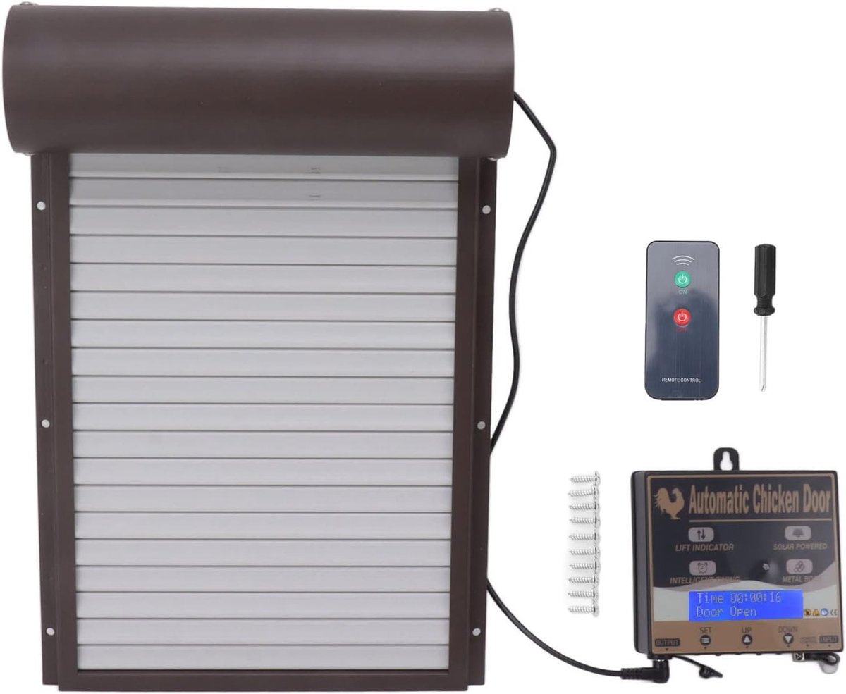 Automatische Kipdeur met Programmeerbare Openingsfunctie, Lichtsensor en Afstandsbediening voor Pluimvee en Kippenhokken