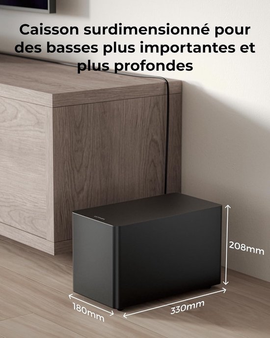 Mini soundbar - Zwart - 340 W - 5.1-kanaals Dolby Atmos soundbar met subwoofer - Voor thuisbioscoop van MINI — afbeelding 4