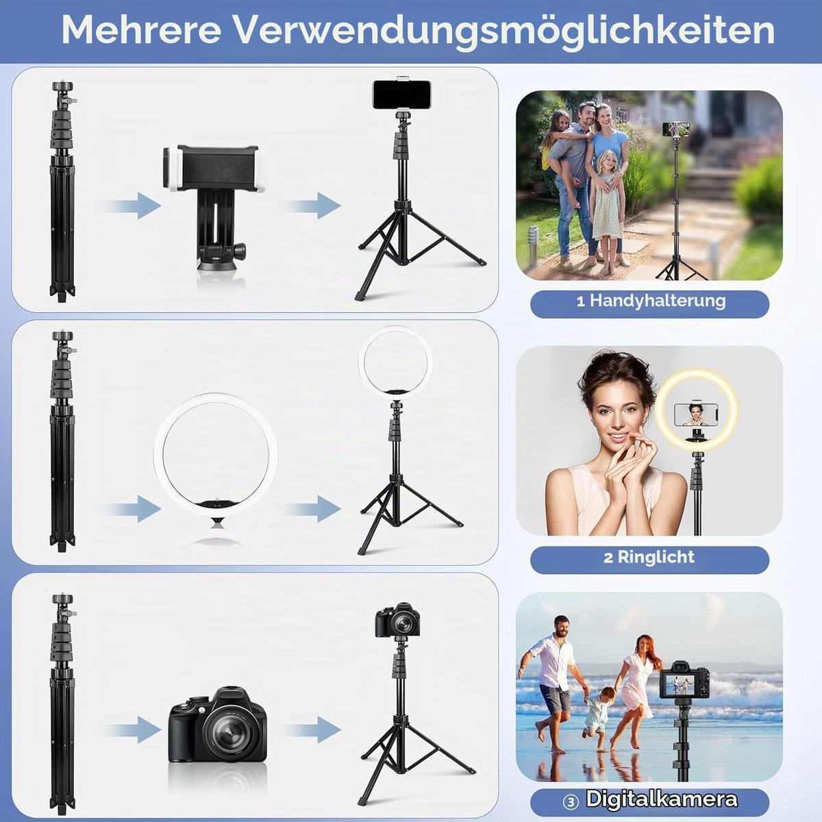 UBeesize Ringlicht met statief - 30 thumbnail 4