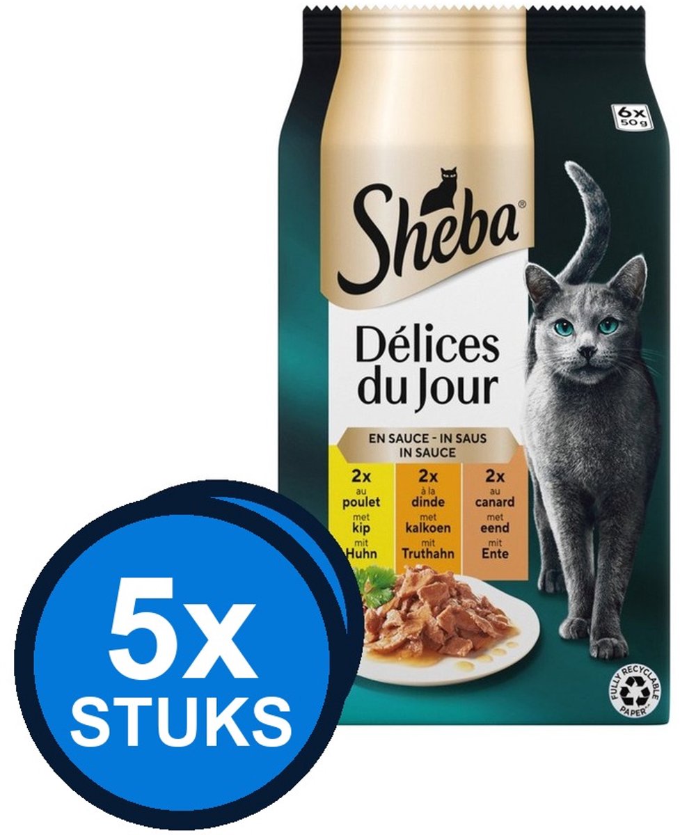 Sheba Sheba Delices du Jour Gevogelte in Saus - Kattenvoer Natvoer - 6x50g