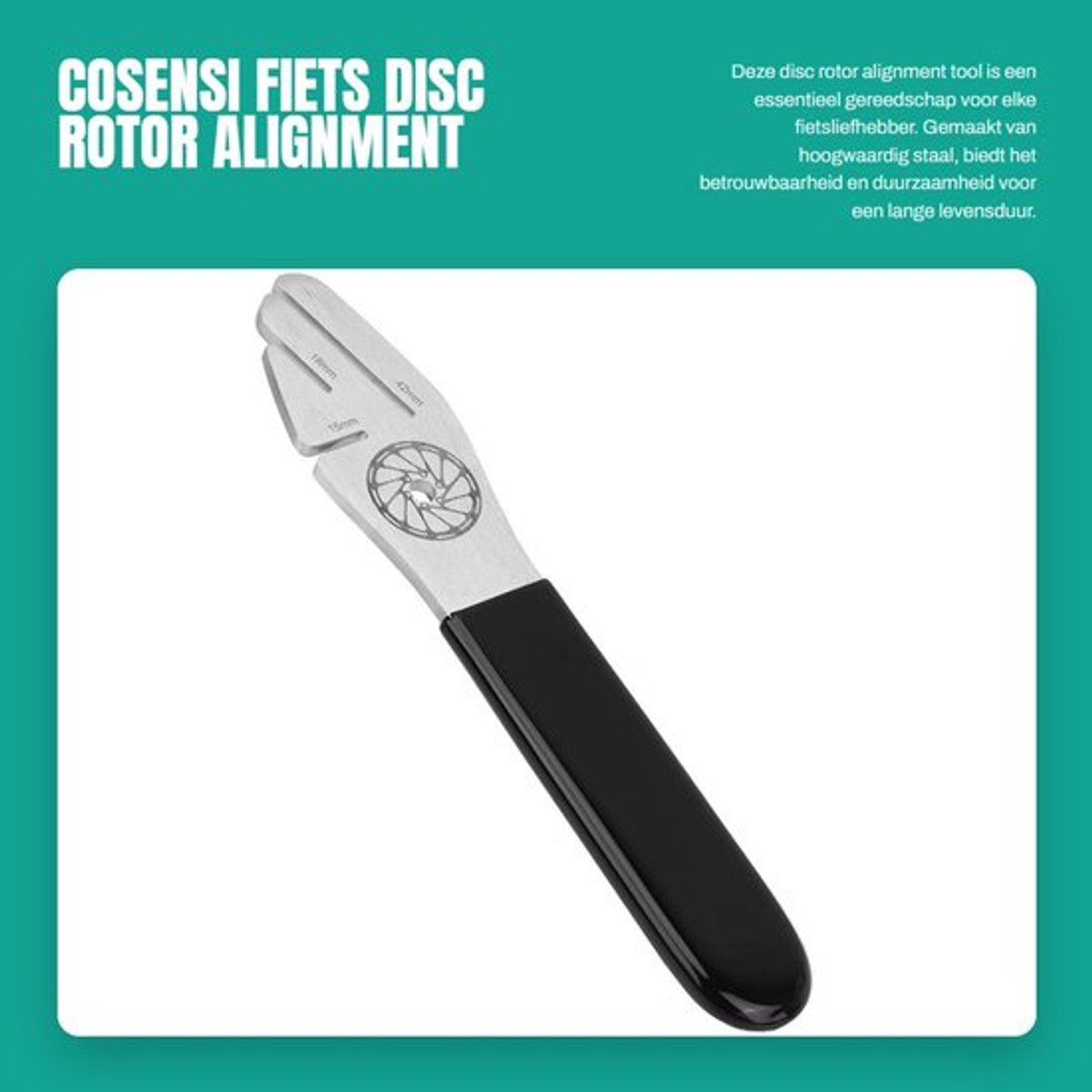 Disc Rotor Alignment Tool - Fiets Remsleutel - Verstelbaar - Roestvrij Staal - Hoogwaardige Kwaliteit - Gecoat Handvat