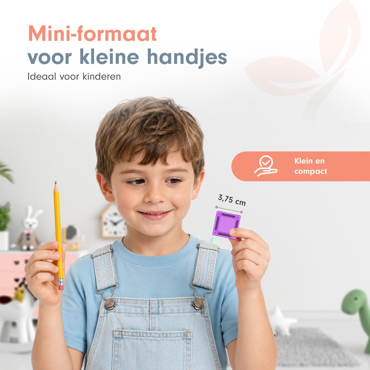 Magnetic Tiles mini - Travel set - 40 stuks - Magnetische tegels - Speelgoed - Magneet tegels - Montessori - Bouwstenen - Constructiespeelgoed - Met 2 Magna poppetjes — cadeau in Spellen & Speelgoed - foto 4