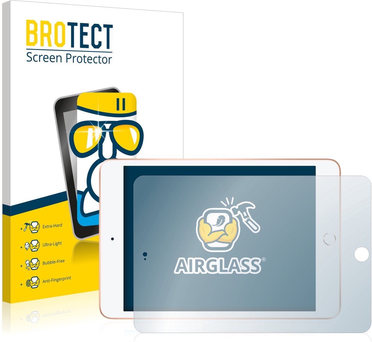Screenprotector voor Apple iPad Mini 5 2019 (Landschapsmodus, 5. Gen.) Beschermglas transparant