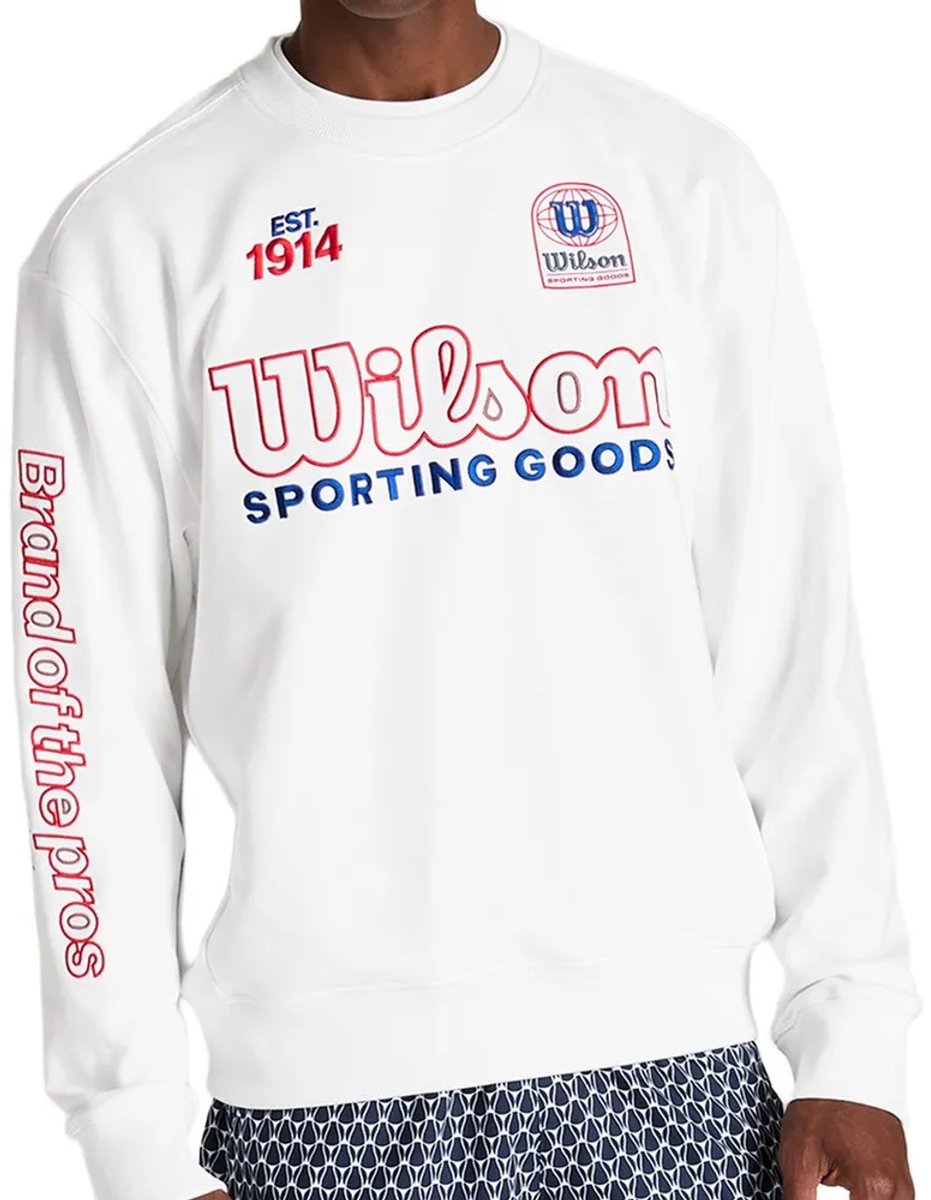Wilson Playstate Crew Sweatshirt Wit M Man